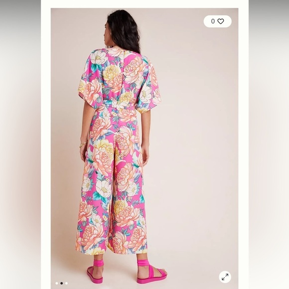 Farm Rio Eulalie Wide-Leg Jumpsuit Floral - Picture 2 of 8